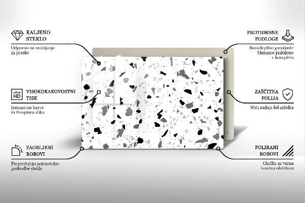 Placă din sticla protectie plita Gresie decorativa