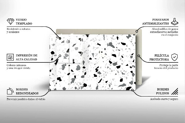 Placă din sticla protectie plita Gresie decorativa