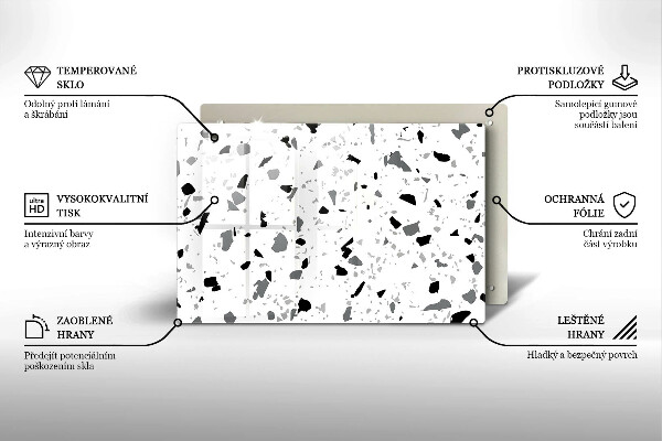 Placă din sticla protectie plita Gresie decorativa