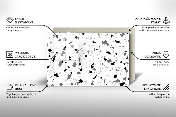 Placă din sticla protectie plita Gresie decorativa