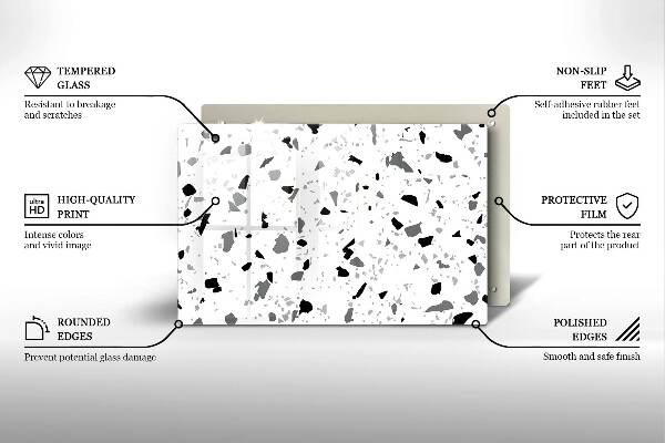 Placă din sticla protectie plita Gresie decorativa