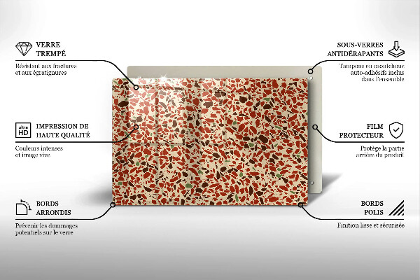 Placă din sticla protectie plita Gresie fină