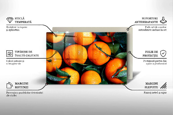 Placă din sticla protectie plita portocala