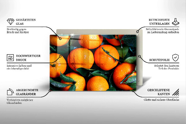 Placă din sticla protectie plita portocala
