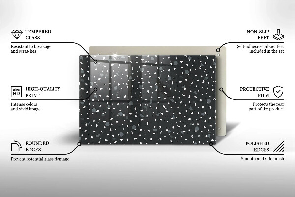 Placă din sticla protectie plita Piatra decorativa