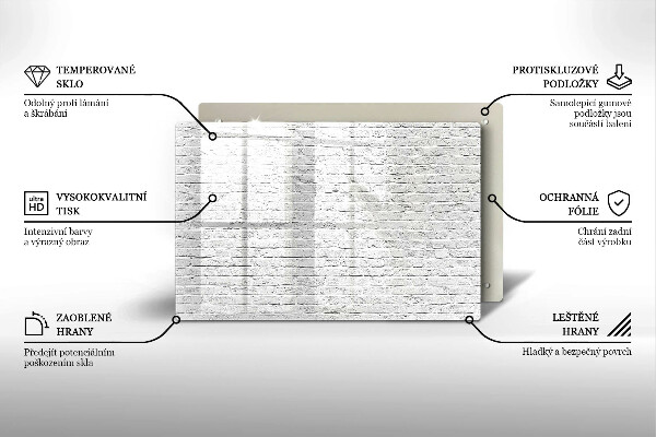 Placă sticla protectie aragaz Perete de cărămidă