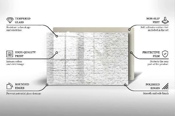 Placă sticla protectie aragaz Perete de cărămidă
