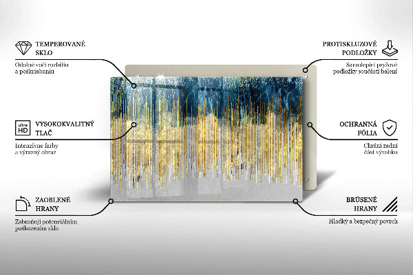 Placă din sticla protectie plita Abstracția designerului