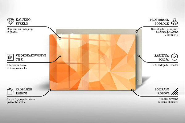 Placă din sticla protectie perete Fundal geometric