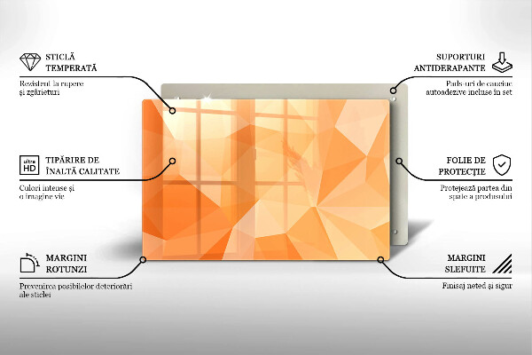 Placă din sticla protectie perete Fundal geometric