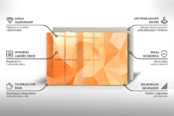 Placă din sticla protectie perete Fundal geometric