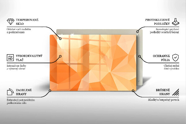 Placă din sticla protectie perete Fundal geometric