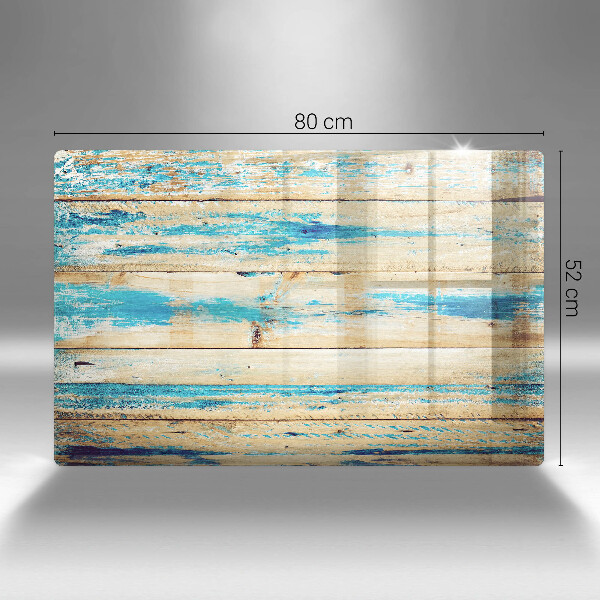 Placă din sticla protectie perete Scânduri retro din lemn