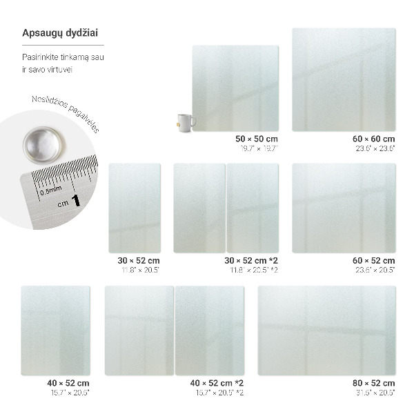 Placă de protecție pentru aragaz, set de 2 bucăți, dimensiuni 30 x 52 cm