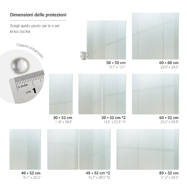 Placă de protecție pentru aragaz de 50 x 50 cm