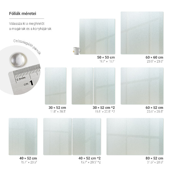 Placă de protecție pentru plită în dimensiunea 60x60 cm
