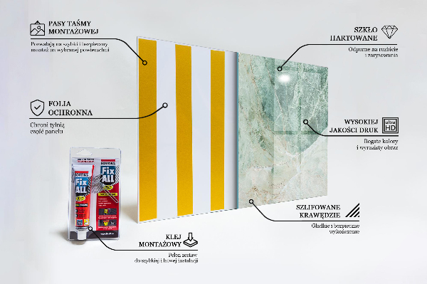 Sticlă pentru bucătărie Textura de piatră de marmură