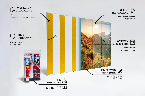 Sticlă bucătărie Poiana muntelui răsărit