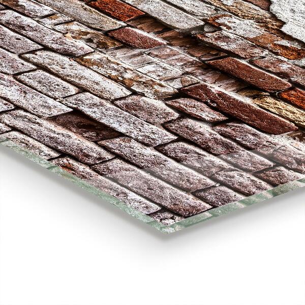 Sticlă bucătărie Zid de cărămidă de piatră