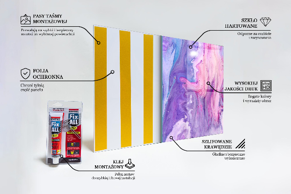 Sticlă pentru bucătărie Abstracție roz