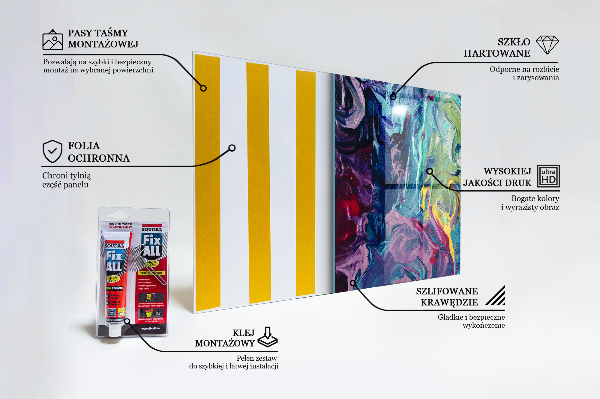 Sticlă bucătărie Abstracție colorată