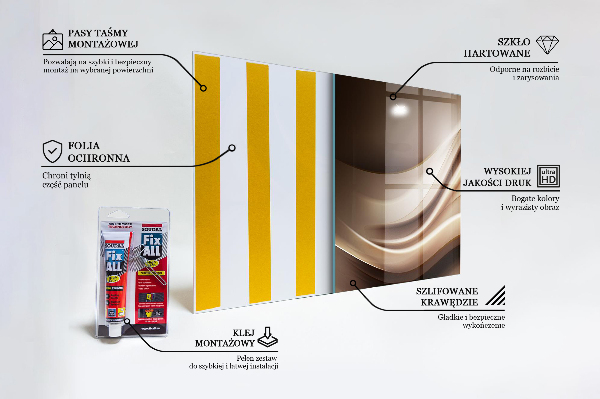 Sticlă bucătărie Abstracția undelor de energie