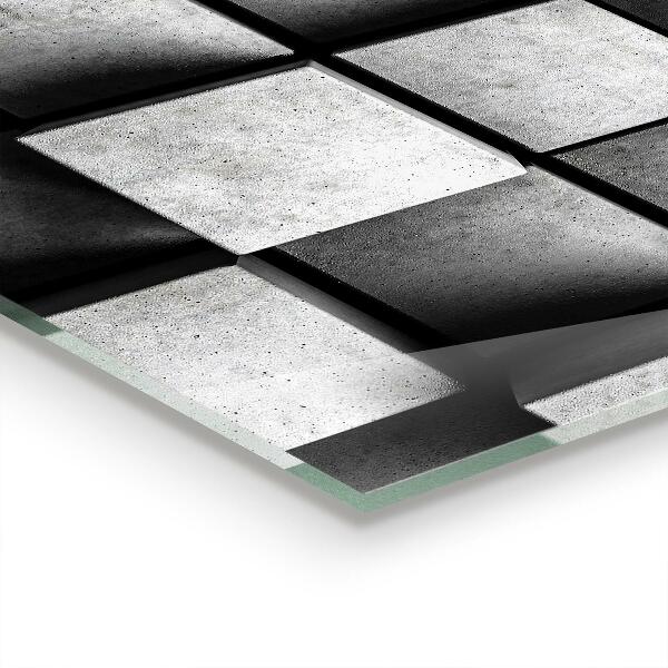 Sticlă bucătărie Cuburi model geometric