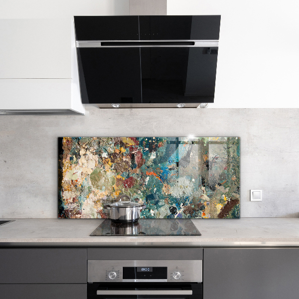 Sticlă bucătărie Textura vopsea în ulei