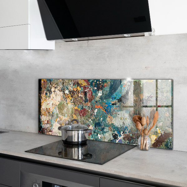 Sticlă bucătărie Textura vopsea în ulei