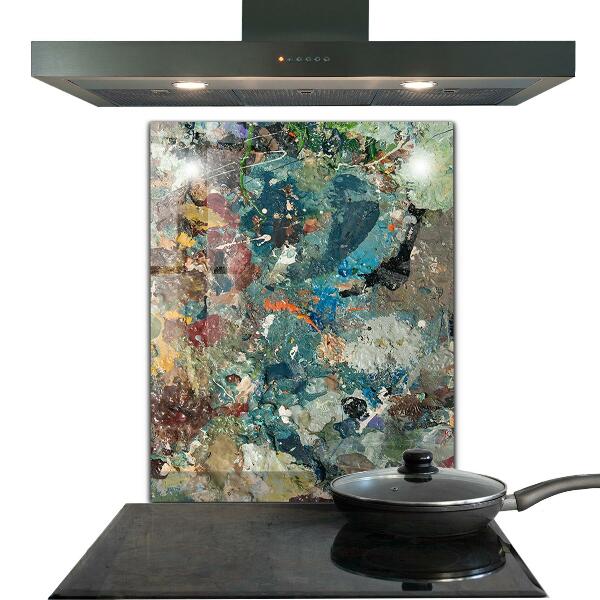 Sticlă bucătărie Textura vopsea în ulei