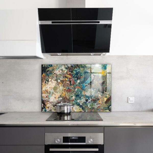 Sticlă bucătărie Textura vopsea în ulei