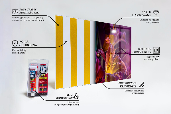 Sticlă printata bucătărie Floare întunecată planta întunecată