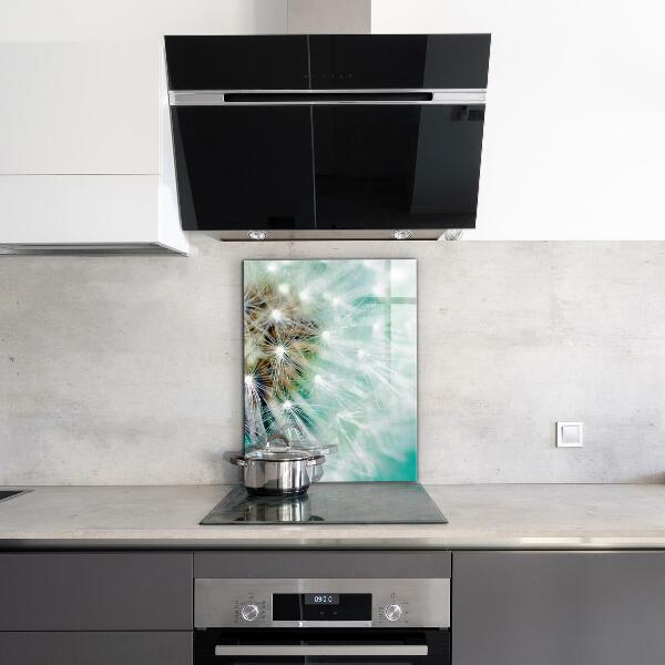 Sticlă printata bucătărie Papadie în planta de vânt