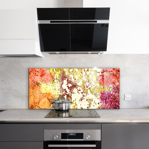 Sticlă bucătărie Abstracție portocalie