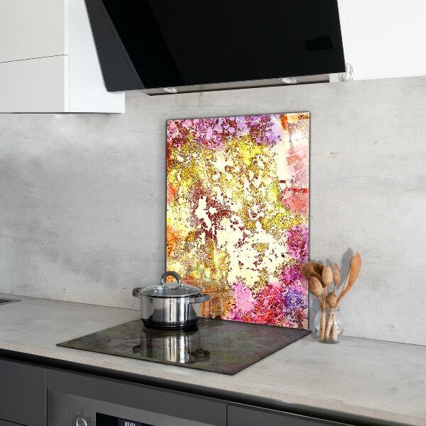 Sticlă bucătărie Abstracție portocalie