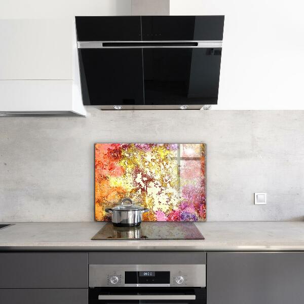 Sticlă bucătărie Abstracție portocalie