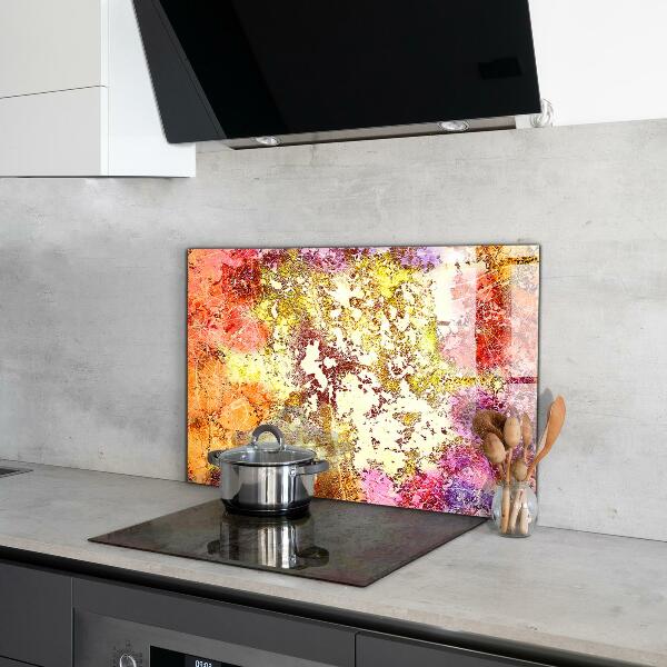 Sticlă bucătărie Abstracție portocalie