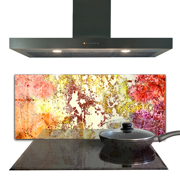 Sticlă bucătărie Abstracție portocalie