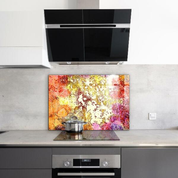 Sticlă bucătărie Abstracție portocalie