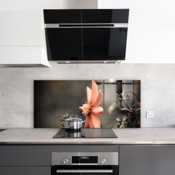 Sticlă printata bucătărie Muguri de flori de epocă