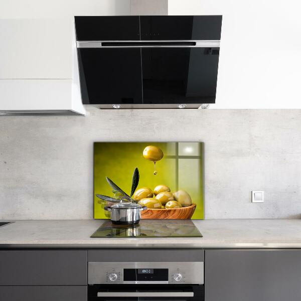 Sticlă bucătărie Măsline verzi proaspete