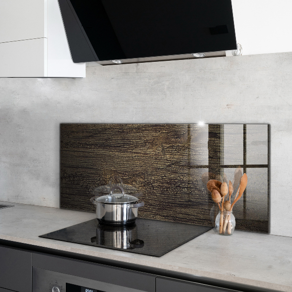 Sticlă bucătărie Textura retro din lemn