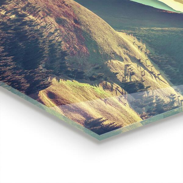 Sticlă bucătărie Peisaj montan toamna