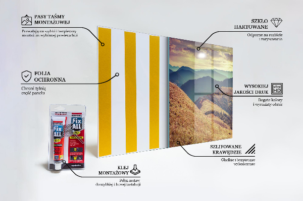 Sticlă bucătărie Peisaj montan toamna