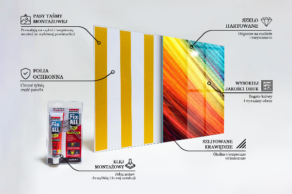 Sticlă bucătărie Model grafic curcubeu colorat
