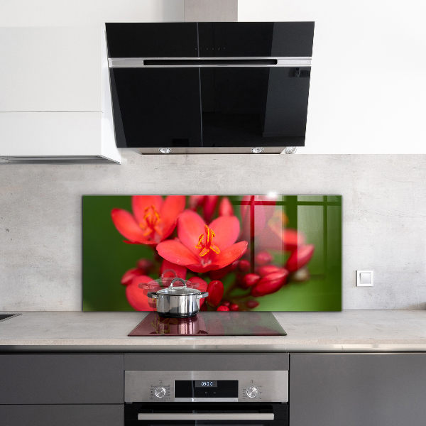 Sticlă printata bucătărie Muguri de flori înfloriți