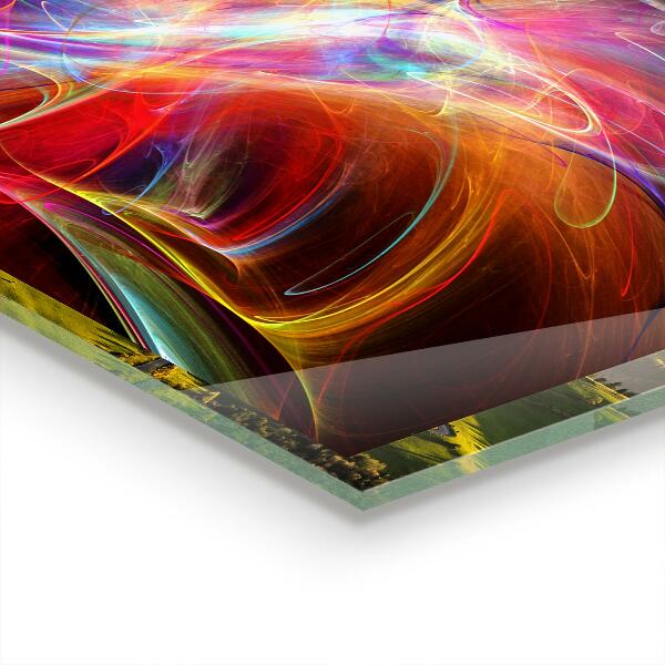 Sticlă bucătărie Energie vibrantă abstractă