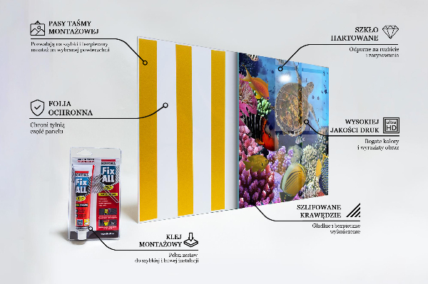 Sticlă bucătărie Bariera de corali caraibe