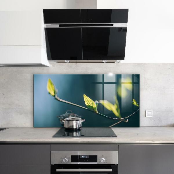 Sticlă bucătărie Frunză strălucitoare pe ramură