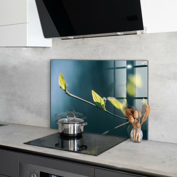 Sticlă bucătărie Frunză strălucitoare pe ramură